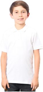 REDTAG Boys White Polo Shirt Set (Pack Of 2)