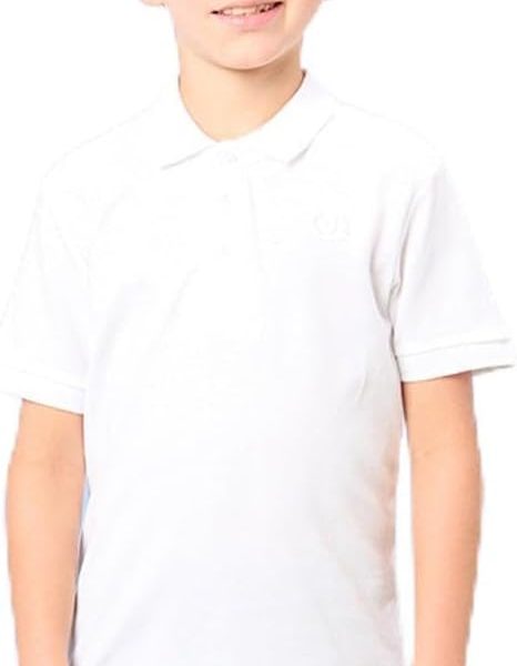 REDTAG Boys White Polo Shirt Set (Pack Of 2)