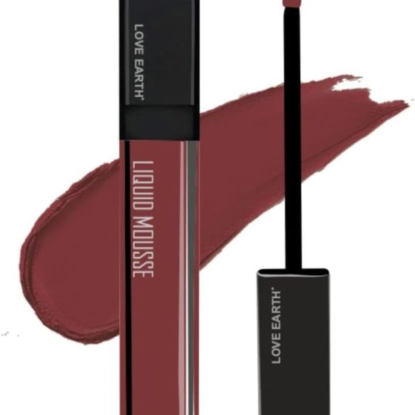 Liquid Mousse Lipstick - Irish Coffee Matte Finish | Lightweight, Non-Sticky, Non-Drying,Transferproof, Waterproof | Lasts Up To 12 Hours With Vitamin E And Jojoba Oil - 6Ml