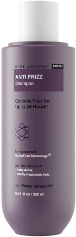 Bare Anatomy Anti Frizz Shampoo, Frizz Control Upto 24 Hrs, Powered By Hyaluronic Acid & Fatty Acids, Smooth, Shiny & Frizz Free Hair, Paraben & Sulphate Free, Women & Men, 250Ml