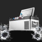 ⁦QBNZAXC Mini fridge Car Refrigerator 20L Multi-Function Fridge Protable Refrigerator Freezer Cooler Grey low energy⁩ - الصورة ⁦2⁩