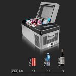 ⁦QBNZAXC Mini fridge Car Refrigerator 20L Multi-Function Fridge Protable Refrigerator Freezer Cooler Grey low energy⁩ - الصورة ⁦3⁩