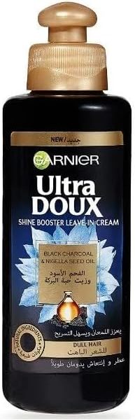 Garnier Ultra Doux Black Charcoal and Nigella Seed Oil Shine Booster Leave-in Cream