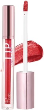 SKY-TOUCH Glitter Matte Lip Glaze – Creamy Velvet Liquid Lipstick with Shimmer Soft Mist Finish – Waterproof, Non-Stick Cup, Transfer-Resistant & Long-Lasting Lip Gloss, Choose from 12 Color (07)