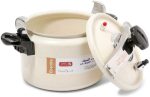 ⁦ALSAIF Aluminum Granite Pressure Cooker Size: 8 Liter Color: Pearl White Model: K98008/PW, 5 Years warranty⁩ - الصورة ⁦4⁩