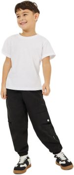 Styli Boys 2111372201 Plain Elastic Waistband Cargo Pants