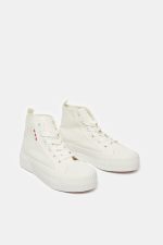 ⁦REDTAG Senior Girls White High-Top Sneakers⁩ - الصورة ⁦2⁩