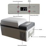 ⁦QBNZAXC Mini fridge Car Refrigerator 20L Multi-Function Fridge Protable Refrigerator Freezer Cooler Grey low energy⁩ - الصورة ⁦5⁩