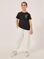 ⁦Styli Girls Graphic Print Short Sleeve T-Shirt⁩ - الصورة ⁦4⁩