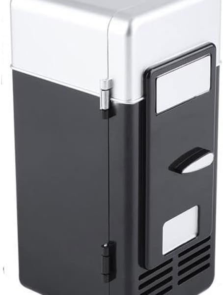 QBNZAXC Mini fridge ثلاجة الثلاجة مع قاد مشروب مشروب ثلاجة خفيفة برودة ثلاجة ثلاجة دافئة(Black)