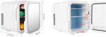 ⁦QBNZAXC Mini fridge Mini Refrigerator Kitchen Portable Mirror Fridge Auto Compressor Student Dormitory Home Picnic Camping Compact Cooler⁩ - الصورة ⁦4⁩