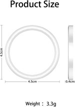 ⁦TEHAOUU Watch Bezel Ring for Nothing CMF Watch Pro 2 Circular Arc style Anti Scratch Anti Collision Stainless Steel Solid Color Modern Stylish Adhesive Cover Watch Accessories Replacement Hard Shell⁩ - الصورة ⁦6⁩