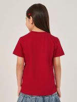 ⁦Styli Girls Graphic Print Short Sleeve T-Shirt⁩ - الصورة ⁦6⁩