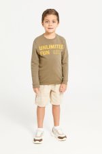 ⁦REDTAG Boys Mustard And Sweatshirt Set (2 Piece)⁩ - الصورة ⁦2⁩