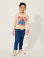 ⁦Styli Boys Graphic Print Round Neck T-Shirt⁩ - الصورة ⁦3⁩