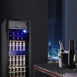 ⁦QBNZAXC Mini fridge Fresh Keeping Cabinet, Small Refrigerator, Single Door Home Living Room Transparent Glass Tea Refrigerator⁩ - الصورة ⁦4⁩