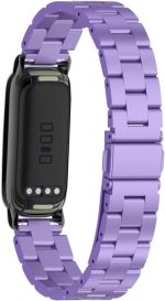 ⁦Gheper Metal Watchband Compatible with Fitbit inspire 3 Stainless Steel Wrist Strap Bracelet Replacement for inspire3 Smartwatch Accessory for Women Men⁩ - الصورة ⁦3⁩