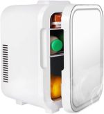 QBNZAXC Mini fridge Mini Refrigerator Kitchen Portable Mirror Fridge Auto Compressor Student Dormitory Home Picnic Camping Compact Cooler
