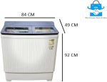 ⁦WDA Semi-Automatic Washing Machine, 10 kg Capacity, Twin Tub, Air Turbo, Low Noise Motor System⁩ - الصورة ⁦3⁩