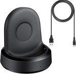 EXMRAT Compatible with Samsung Gear Sport Charger, Replacement Charging Dock Cradle for Samsung Gear Sport -R600 Smart Watch (Black)