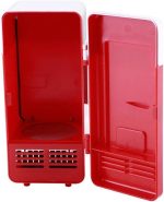 ⁦QBNZAXC Mini fridge ثلاجة الثلاجة مع قاد مشروب مشروب ثلاجة خفيفة برودة ثلاجة ثلاجة دافئة(Black)⁩ - الصورة ⁦2⁩