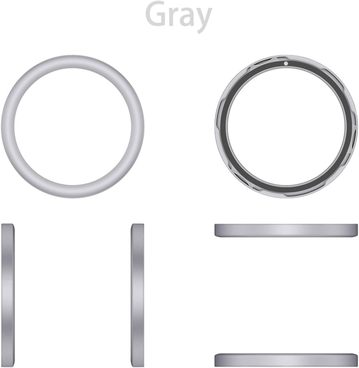 ⁦TEHAOUU Watch Bezel Ring for Nothing CMF Watch Pro 2 Circular Arc style Anti Scratch Anti Collision Stainless Steel Solid Color Modern Stylish Adhesive Cover Watch Accessories Replacement Hard Shell⁩ - الصورة ⁦4⁩