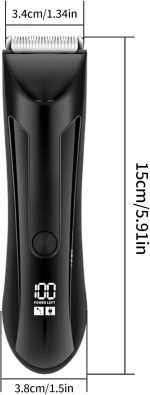 ⁦Beard Trimmer,Waterproof Pubic Hair Groomer | Rechargeable Shaving Tool Precision Grooming for Body Face Mustache Nose Husband Travel⁩ - الصورة ⁦6⁩