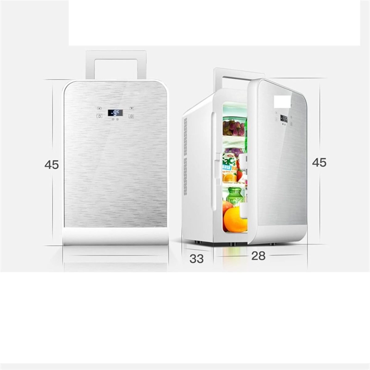 ⁦QBNZAXC Mini fridge Refrigerator Refrigeration Heating Dual-use Refrigerator Mini Portable Dormitory Apartment Small Refrigerator⁩ - الصورة ⁦3⁩