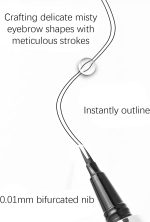 ⁦L&Wen Eyebrow Pen with Micro-Fork Tip, 2 Tip Microblade Eyebrow Pen, Waterproof Smudgeproof Long Lasting Brow Contouring Pencil, Create Natural Brows (Grey/Black)⁩ - الصورة ⁦7⁩