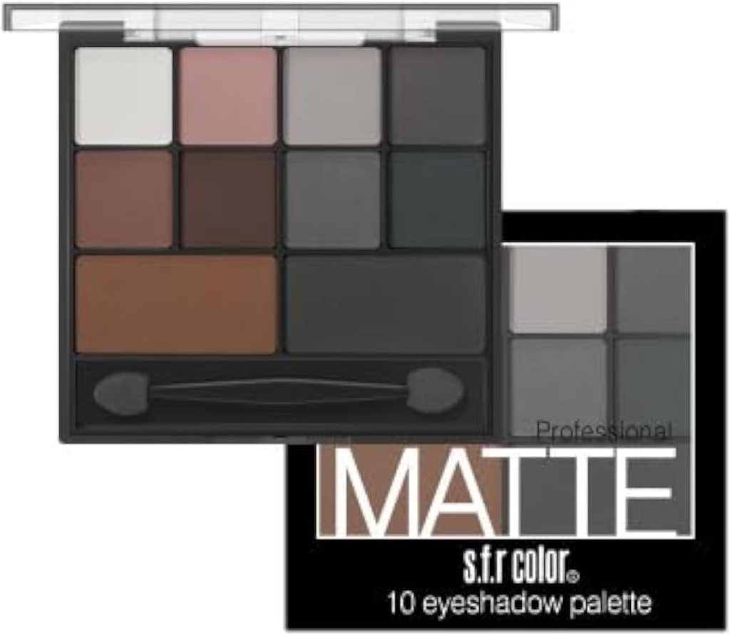 Paporich Eyeshadow, Matte Eye Shadow Pallets, Professional Highly Pigmented Black Eyeshadow Makeup Palette, Waterproof Eyeshadow With Dual-Ended Applicator Brush for Women.