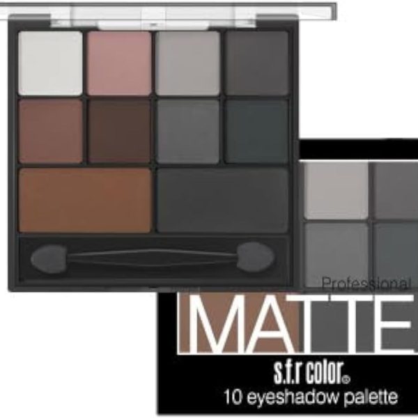 Paporich Eyeshadow, Matte Eye Shadow Pallets, Professional Highly Pigmented Black Eyeshadow Makeup Palette, Waterproof Eyeshadow With Dual-Ended Applicator Brush for Women.