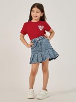 ⁦Styli Girls Graphic Print Short Sleeve T-Shirt⁩ - الصورة ⁦3⁩