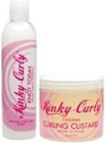 ⁦Kinky Curly Knot Today Leave In Conditioner/Detangler -8oz with Kinky Curly Curl Custard Gel -8oz⁩ - الصورة ⁦2⁩