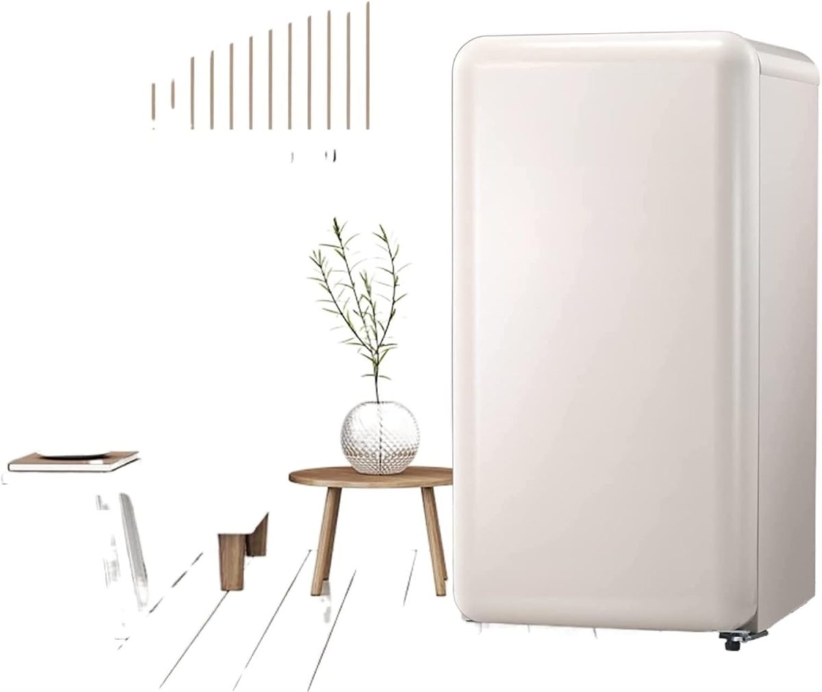 ⁦QBNZAXC Mini fridge Mini Fridge Compact Refrigerator Freezer AC Large Capacity Storage Beverages Vegetables⁩ - الصورة ⁦2⁩