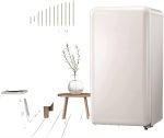 ⁦QBNZAXC Mini fridge Mini Fridge Compact Refrigerator Freezer AC Large Capacity Storage Beverages Vegetables⁩ - الصورة ⁦2⁩
