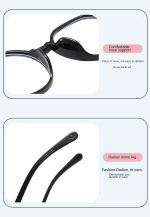 ⁦Fashion Boys Girls Anti Blue Light Glasses Lightweight Silicone Comfortable Leg Kids Flat Mirror⁩ - الصورة ⁦3⁩