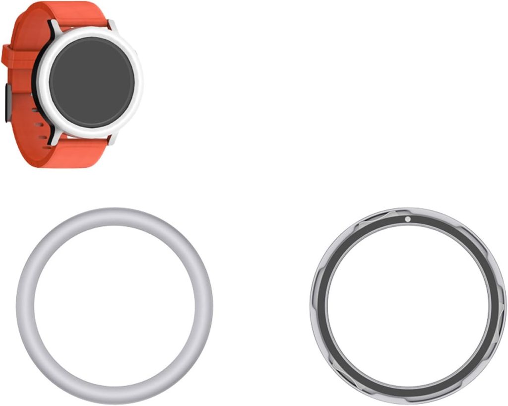 TEHAOUU Watch Bezel Ring for Nothing CMF Watch Pro 2 Circular Arc style Anti Scratch Anti Collision Stainless Steel Solid Color Modern Stylish Adhesive Cover Watch Accessories Replacement Hard Shell