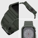 ⁦Spigen Rugged Armor PRO designed for Apple Watch Band with Case for Series 9/8/7 (45mm) and Series SE2/6/SE/5/4 (44mm) - Military Green⁩ - الصورة ⁦4⁩