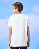 ⁦REDTAG Senior Boys White Skate Board Print T-Shirt⁩ - الصورة ⁦3⁩