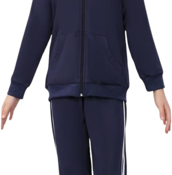 Girls 3 Piece Outfits Sweatsuit Zip Up Sweatshirt, T-shirt and Sweatpant,Sport Jogger Sets, material of high quality, primary school