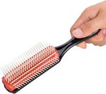 ⁦SOWUGI Classic Styling Brush 9 Rows Hair Brush for Blow-Drying & Styling – Detangling, Separating, Shaping & Defining Curls⁩ - الصورة ⁦5⁩