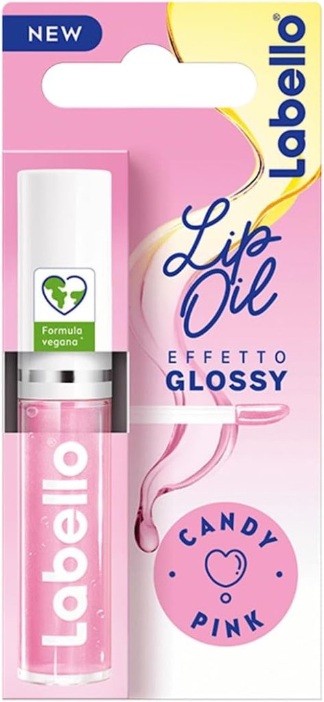Labello Lip Oil Glossy Lip Effect, Candy Pink, 5.5 ml