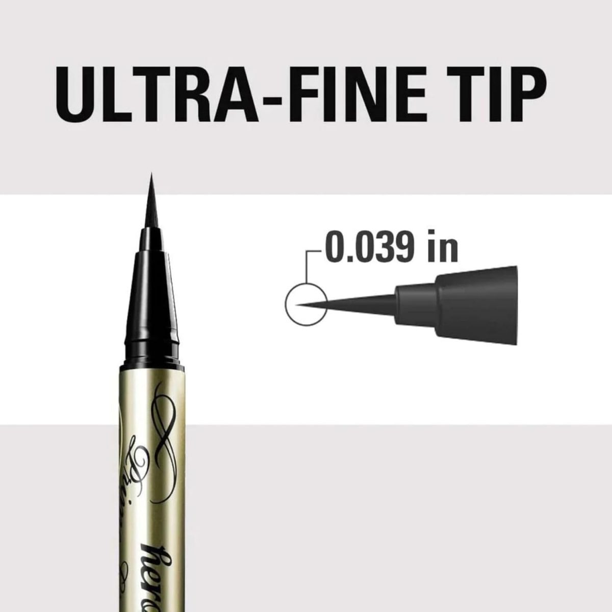 ⁦Heroine Make KISSME E Prime Liquid Eyeliner (01 Jet Black) Super Waterproof Ultra Fine Tip for Precise Eye Makeup Stay All Day Long⁩ - الصورة ⁦3⁩