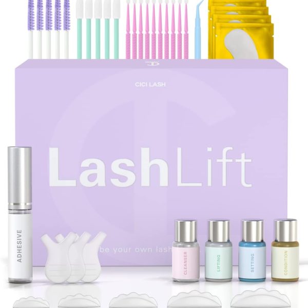 CICI Lash Lift Kit with Keratin Conditioning | Instant Professional Perming, Lifting & Curling for Eyelashes | Long Lasting Salon Results | Includes Lifting Glue, Supplies and Instructions