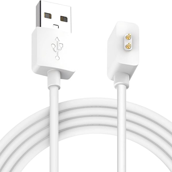 T Tersely Charger Compatible with Xiaomi Smart Band 8, 1M Replacement USB Charging Cable Dock Base for Xiaomi Smart Band 8/8 Active/Band 8 Pro, Redmi Watch 3/3 Lite/2 Active, Redmi Band 2 (White)