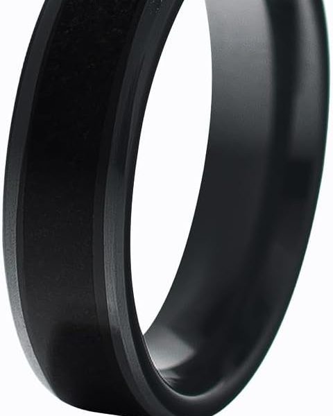 CNICK Smart Payment Ring - Contactless NFC Payment Ring with Tokenization, Fashionable Design, VISA and MasterCard Compatible, Tesla Key Ring for Model S/3/X/Y/CT (Black, 10.5)