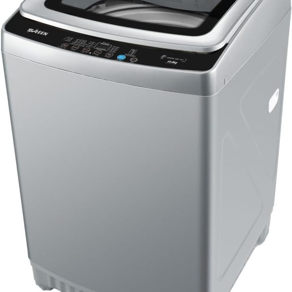 Sreen SRWM-18K-TAS Top Load Automatic Washing Machine, 18 kg Load Capacity, Silver