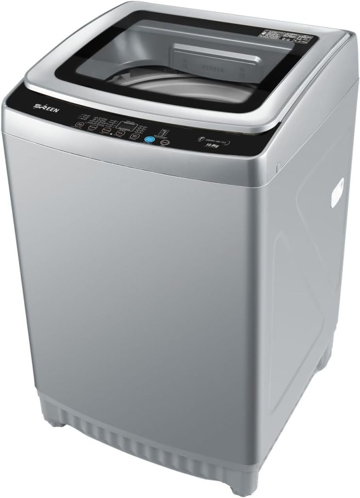 Sreen SRWM-18K-TAS Top Load Automatic Washing Machine, 18 kg Load Capacity, Silver