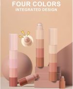 ⁦4 in 1 Waterproof Smudge-Free High-gloss Silkworm Bare-Faced Makeup Eyeshadow Pencil Four-Section Pearlescent Eyeshadow Set Glitter Eyeliner Makeup⁩ - الصورة ⁦5⁩