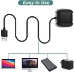 ⁦كيس سمارت شاحن لساعة فيتبيت فيرسا 2، قاعدة شحن بديلة مع سلك USB بطول 3.3 قدم لساعة فيتبيت فيرسا 2 الذكية⁩ - الصورة ⁦6⁩